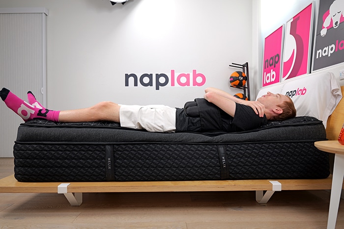 Helix Moonlight Elite Edge Support Test Back Sleeping With Vest