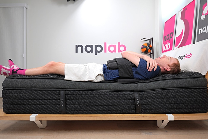 Helix Plus Elite 2025 Edge Support Test Back Sleeping With Vest Helix Plus Elite 2025 Edge Support Test Back Sleeping With Vest