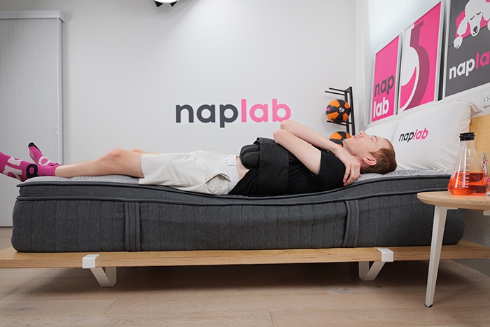 Ghostbed Luxe Foam 2025 Edge Support Test Back Sleeping With Vest