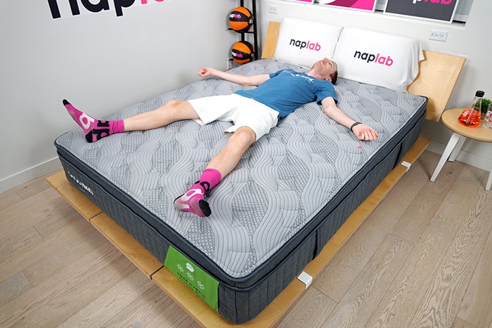 Ghostbed Luxe Hybrid Back Sleeping