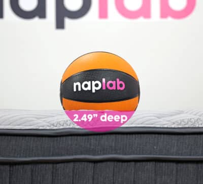 Ghostbed Luxe Hybrid Sinkage Test