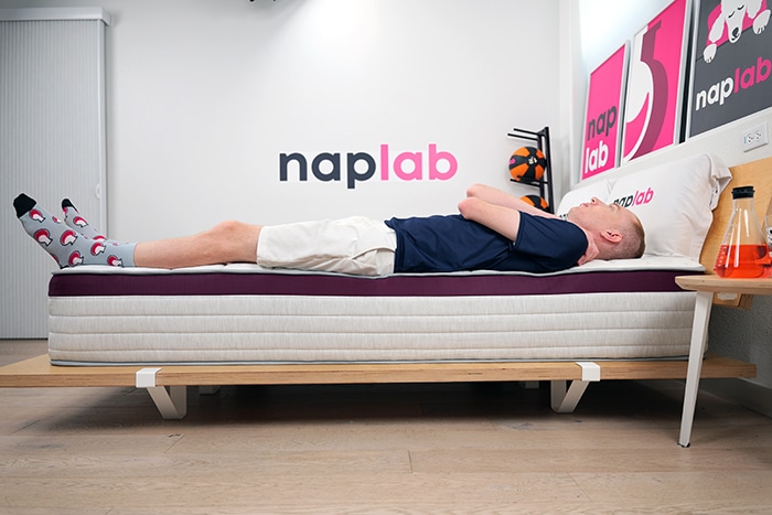 Helix Dusk 2025 Edge Support Test Back Sleeping Helix Dusk 2025 Edge Support Test Back Sleeping