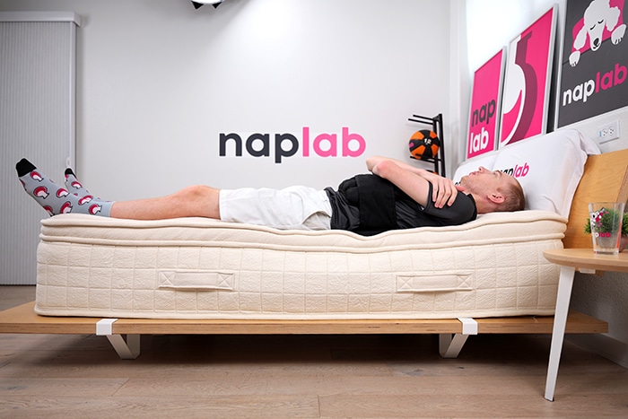 Avocado Luxury Edge Support Test Back Sleeping With Vest