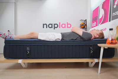 Dreamcloud Luxe Edge Support Test Back Sleeping