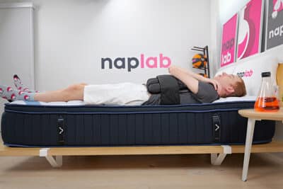 Dreamcloud Premier 2025 Edge Support Test Back Sleeping With Vest Dreamcloud Premier 2025 Edge Support Test Back Sleeping With Vest