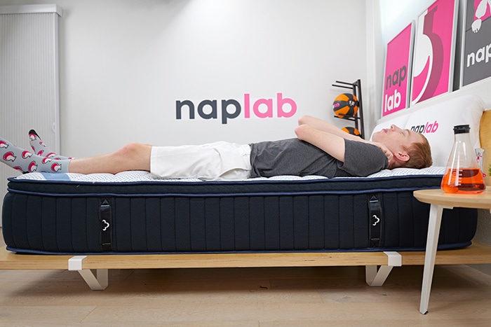 Dreamcloud Premier 2025 Edge Support Test Back Sleeping