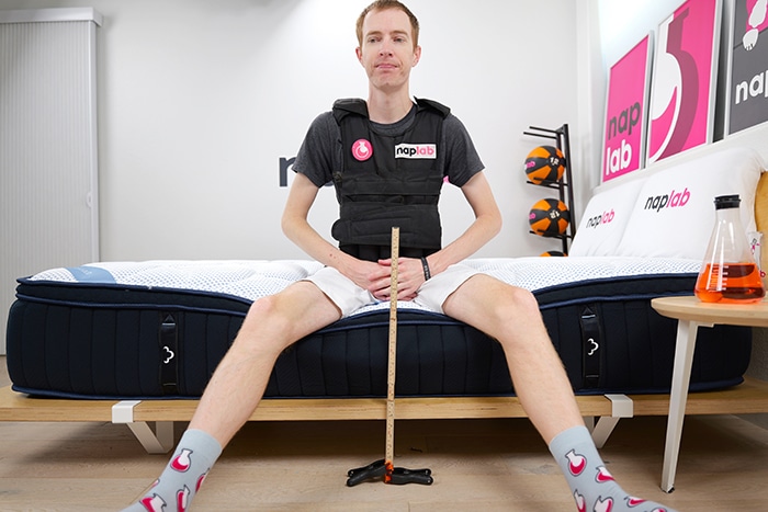 Dreamcloud Premier 2025 Edge Support Test With Vest