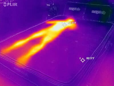 Avocado Green Pillowtop Before Cooling Test