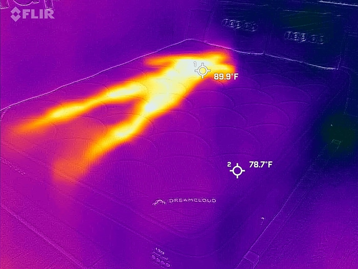 Dreamcloud Ultra Hybrid Before Cooling Test