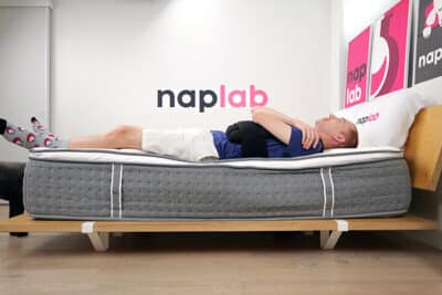 Lull Luxe Premium Hybrid Edge Support Test Back Sleeping With Vest