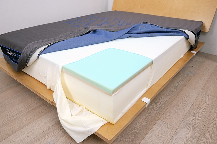 Sleepmax Omnifit Hybrid Material Layers Exposed Sleepmax Omnifit Hybrid Material Layers Exposed