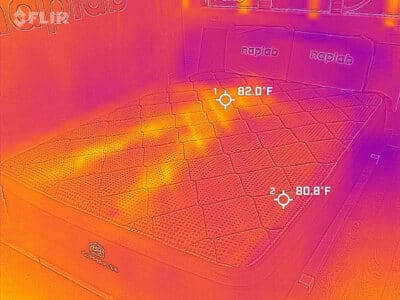 Brooklyn Bedding Copperflex Hybrid After Cooling Test