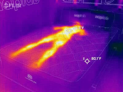 Brooklyn Bedding Copperflex Hybrid Before Cooling Test