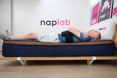 Brooklyn Bedding Copperflex Hybrid Edge Support Test Back Sleeping With Vest