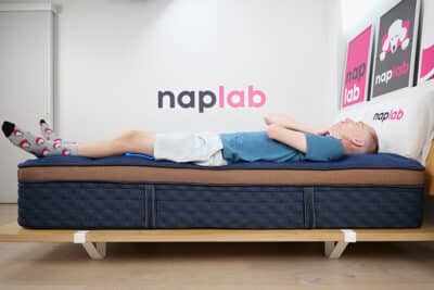 Brooklyn Bedding Aurora Luxe Cooling Edge Support Test Back Sleeping