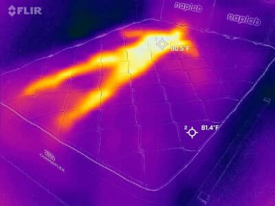 Brooklyn Bedding Copperflex Pro Hybrid Before Cooling Test