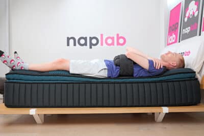 Dreamcloud Pressuresmart Edge Support Test Back Sleeping With Vest