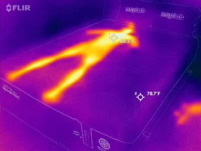 Tempurpedic Luxe Breeze Before Cooling Test