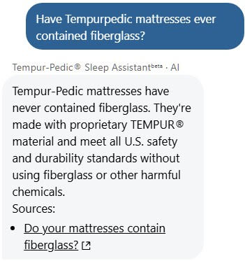 Tempurpedic Fiberglass