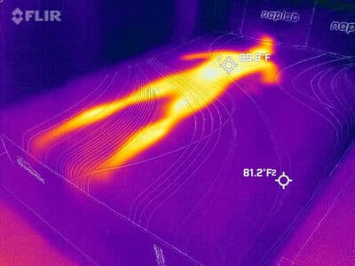 Tempurpedic Luxe Adapt Before Cooling Test