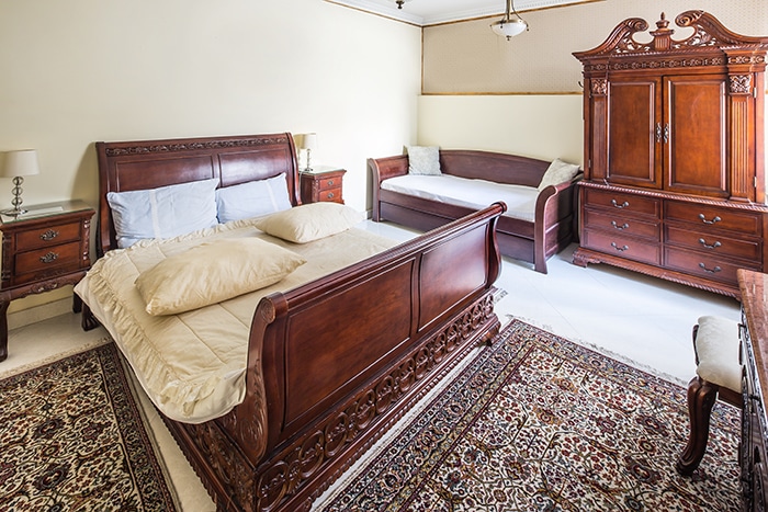 Bedroom With Solid Wood Furniture