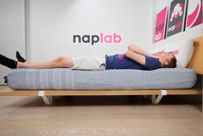 Leesa Studio Edge Support Test Back Sleeping
