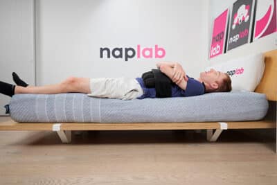 Leesa Studio Edge Support Test Back Sleeping With Vest
