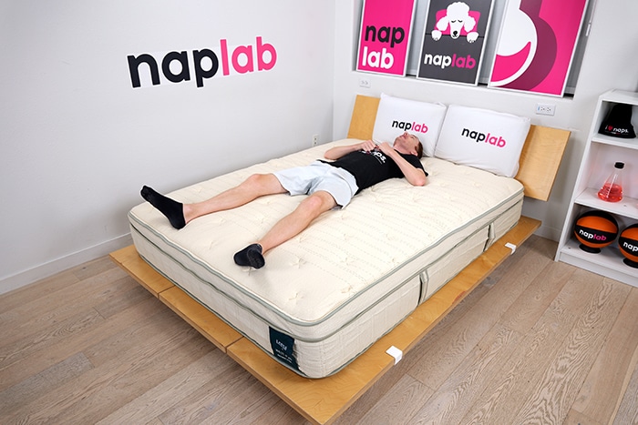 Leesa Natural Luxe Back Sleeping