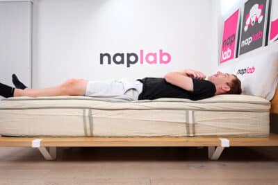 Leesa Natural Luxe Edge Support Test Back Sleeping Leesa Natural Luxe Edge Support Test Back Sleeping