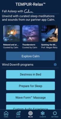 Tempurpedic Active Breeze App Soundscapes